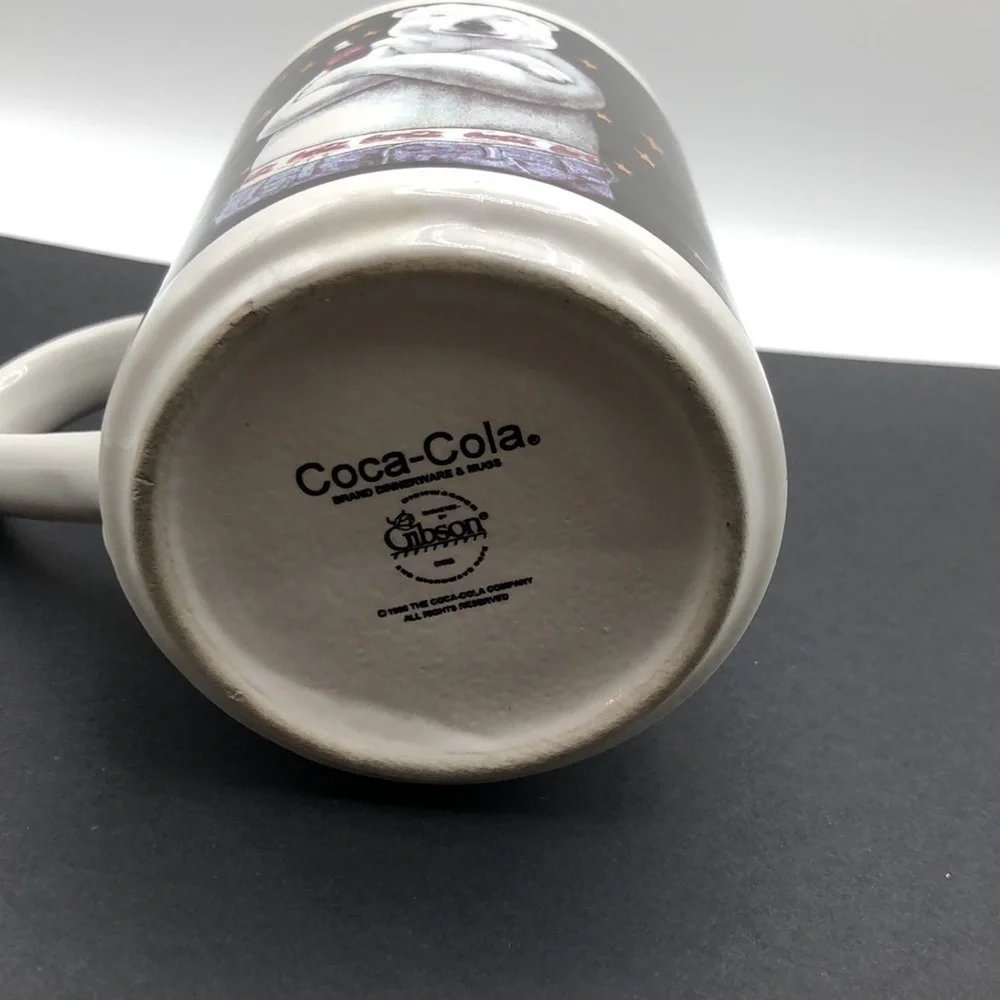 Vintage 1996 Coca-Cola white Polar Bear in Calvin Klein Jeans Coffee Mug